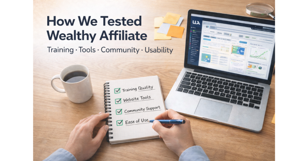 How we tested Wealthy Affiliate. 