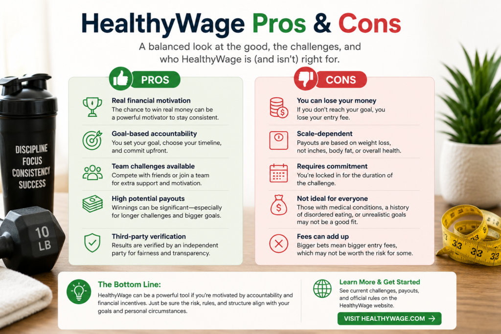 HealthyWage pros and cons